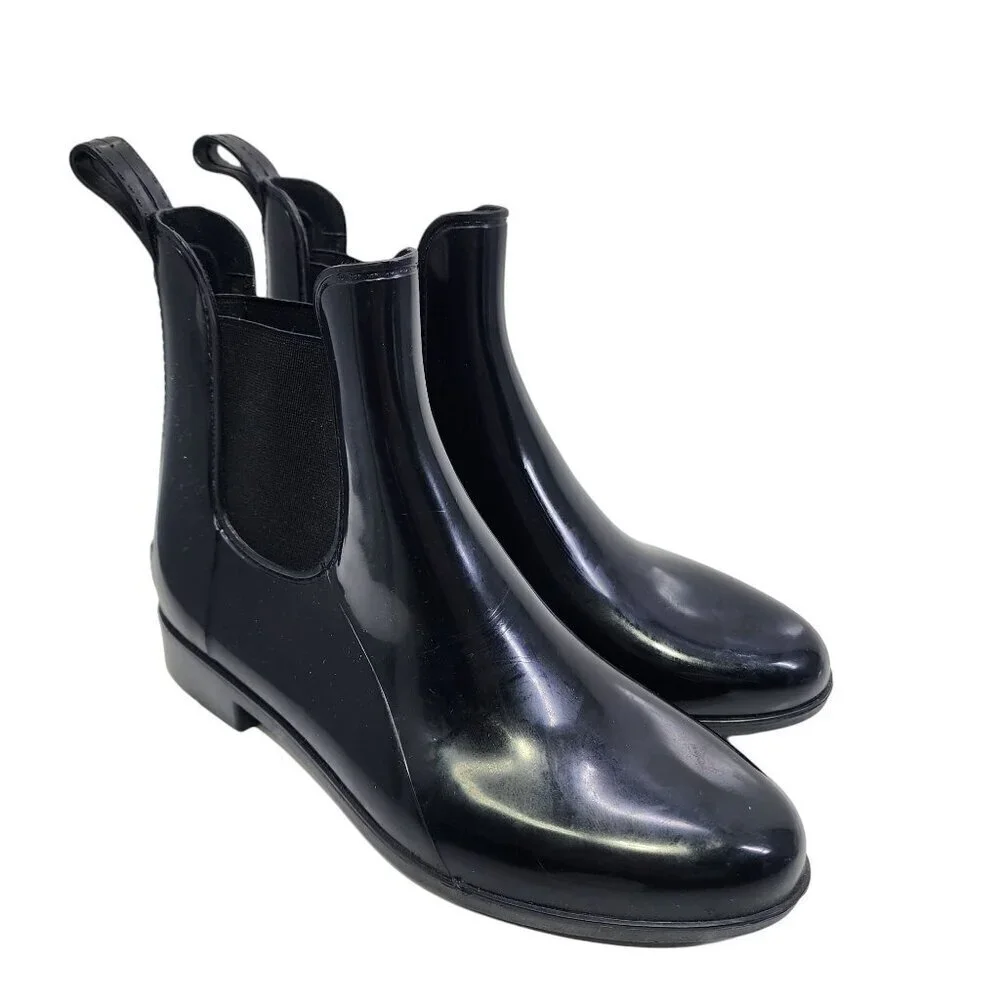 Sam Edelman Tinsley Womens Rubber Man Made Rain Boots Size 7 Black‎